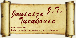 Janićije Tucaković vizit kartica